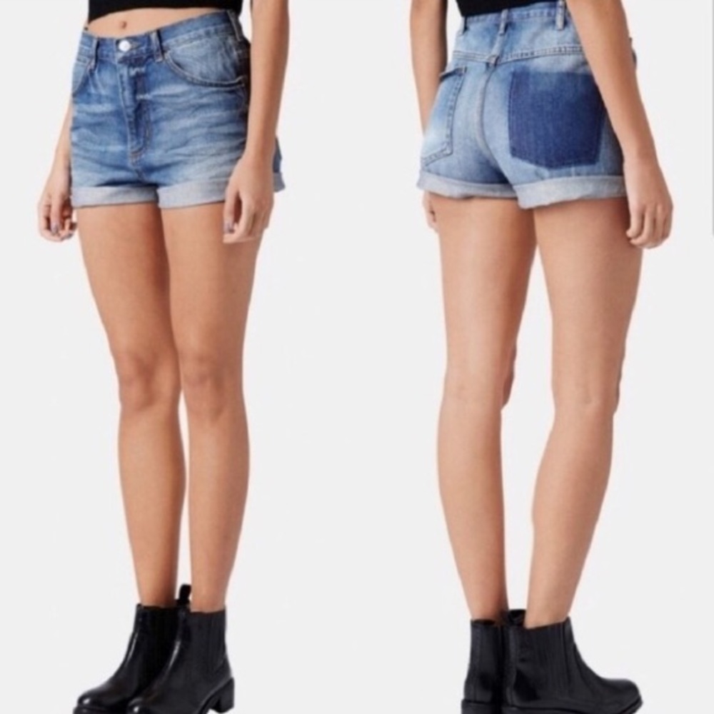 Topshop Moto Rosa mom denim shorts retro 2